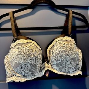 Black bra with lace detailing